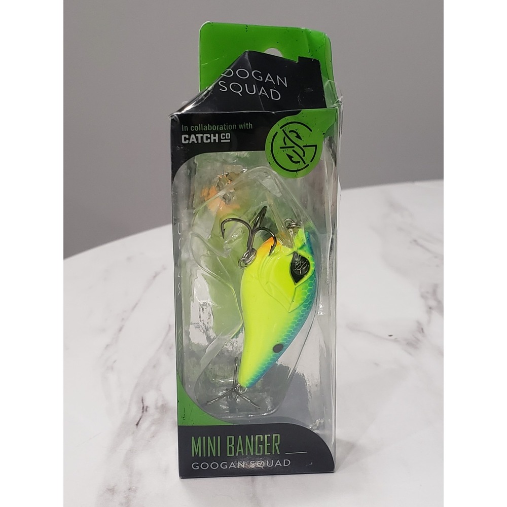 Googan Squad Mini Banger squarebill crank bait/ new in the box 2"chartreuse bluE